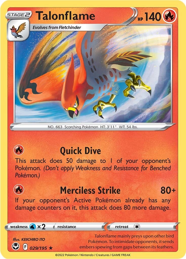 Talonflame (029/195) [Sword & Shield: Silver Tempest] | Pegasus Games WI
