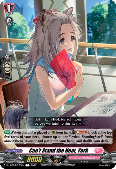 Can't Stand the Heat, York (D-LBT03/075EN) [Lyrical Monasterio: Summertime Memories!] | Pegasus Games WI