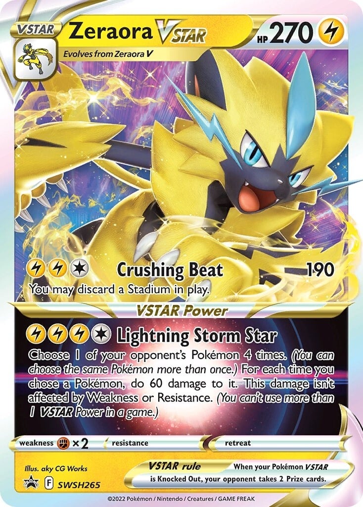 Zeraora VSTAR (SWSH265) (Jumbo Card) [Sword & Shield: Black Star Promos] | Pegasus Games WI