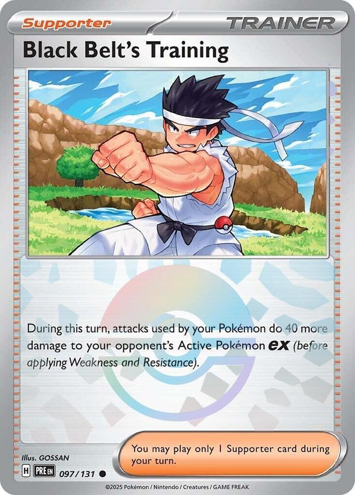 Black Belt's Training (097/131) (Poke Ball Pattern) [Scarlet & Violet: Prismatic Evolutions] | Pegasus Games WI