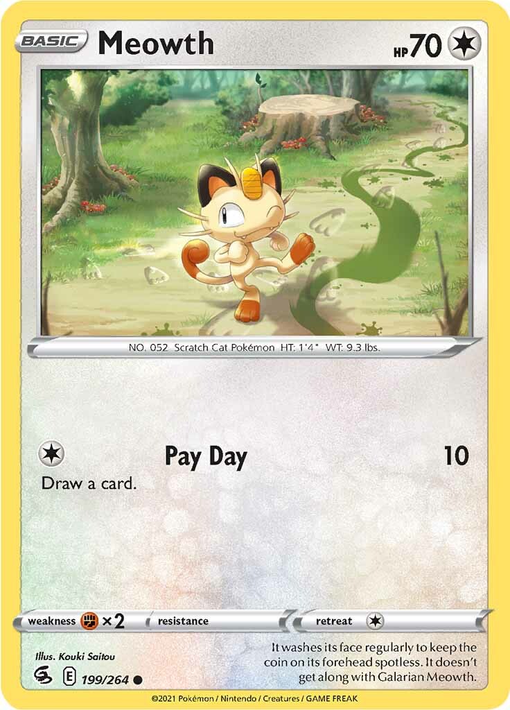 Meowth (199/264) [Sword & Shield: Fusion Strike] | Pegasus Games WI