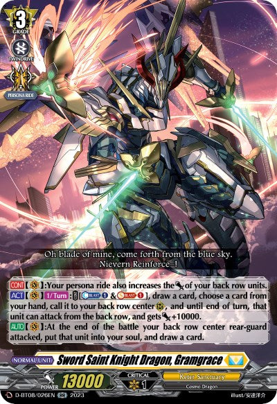 Sword Saint Knight Dragon, Gramgrace (D-BT08/026EN) [Minerva Rising] | Pegasus Games WI