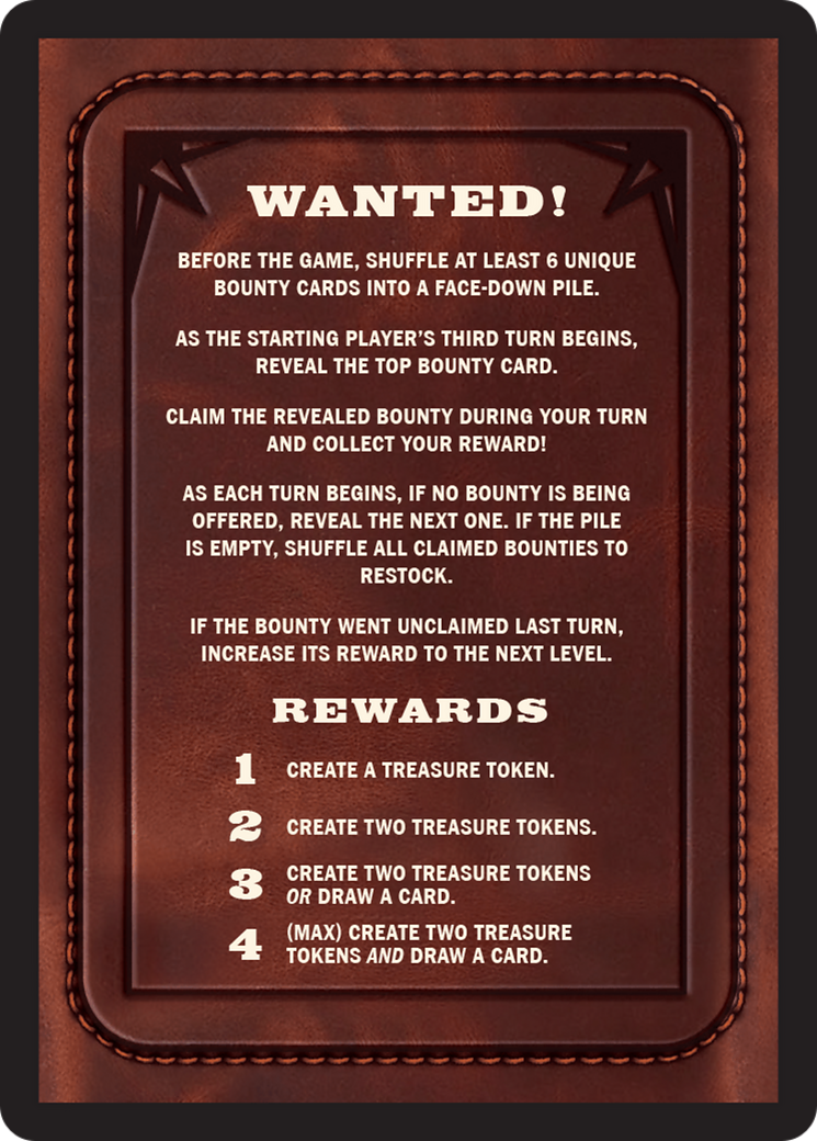 Bounty: Vara Beth Hannifer // Bounty Rules Double-Sided Token [Outlaws of Thunder Junction Commander Tokens] | Pegasus Games WI