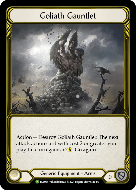 Goliath Gauntlet (Golden) [FAB064] (Promo)  Cold Foil | Pegasus Games WI