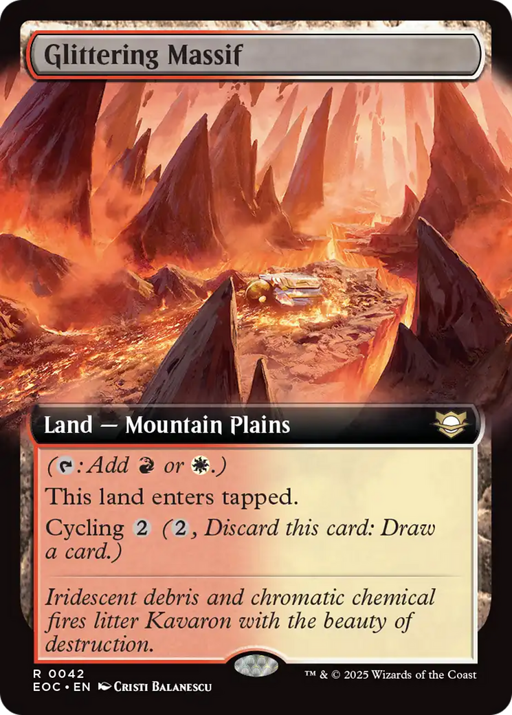 Glittering Massif (Extended Art) [Edge of Eternities Commander] | Pegasus Games WI