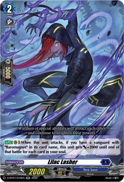 Lilac Lasher (D-BT07/019EN) [Raging Flames Against Emerald Storm] | Pegasus Games WI