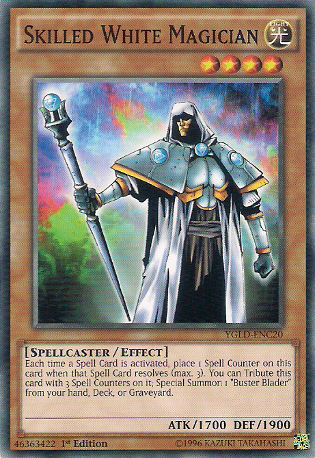 Skilled White Magician [YGLD-ENC20] Common | Pegasus Games WI