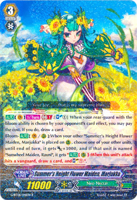 Summer's Height Flower Maiden, Marjukka (G-BT08/041EN) [Absolute Judgment] | Pegasus Games WI