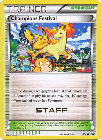 Champions Festival 2015 Staff (XY91) [XY: Black Star Promos] | Pegasus Games WI
