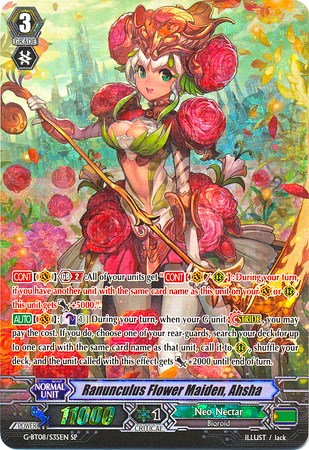 Ranunculus Flower Maiden, Ahsha (G-BT08/S35EN) [Absolute Judgment] | Pegasus Games WI