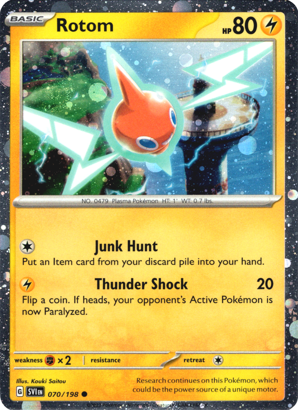 Rotom (070/198) (Theme Deck Exclusive) (Cosmos Holo) [Scarlet & Violet: Black Star Promos] | Pegasus Games WI