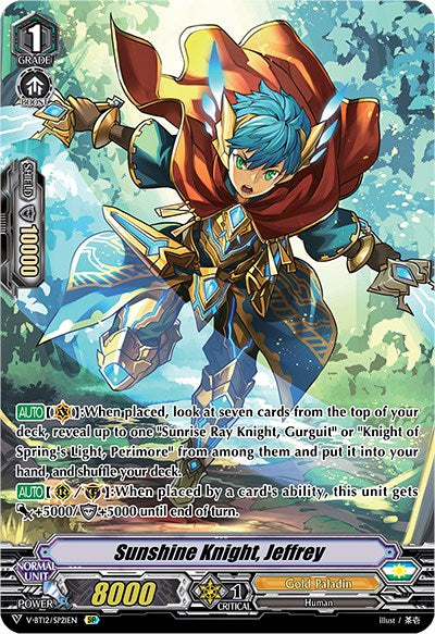 Sunshine Knight, Jeffrey (V-BT12/SP21EN) [Divine Lightning Radiance] | Pegasus Games WI