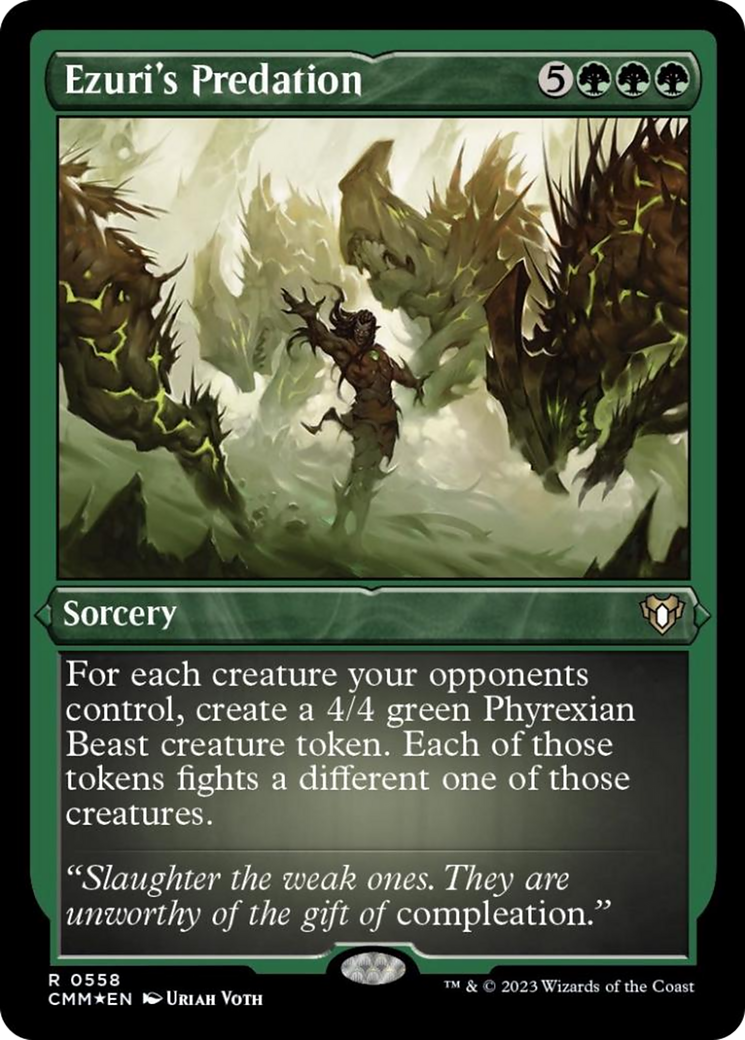 Ezuri's Predation (Foil Etched) [Commander Masters] | Pegasus Games WI