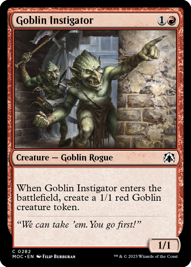 Goblin Instigator [March of the Machine Commander] | Pegasus Games WI