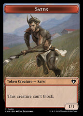 Spirit (0010) // Satyr Double-Sided Token [Commander Masters Tokens] | Pegasus Games WI