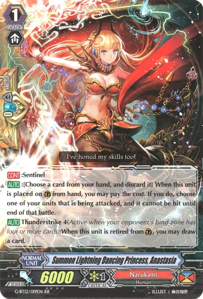 Summon Lightning Dancing Princess, Anastasia (G-BT12/019EN) [Dragon King's Awakening] | Pegasus Games WI