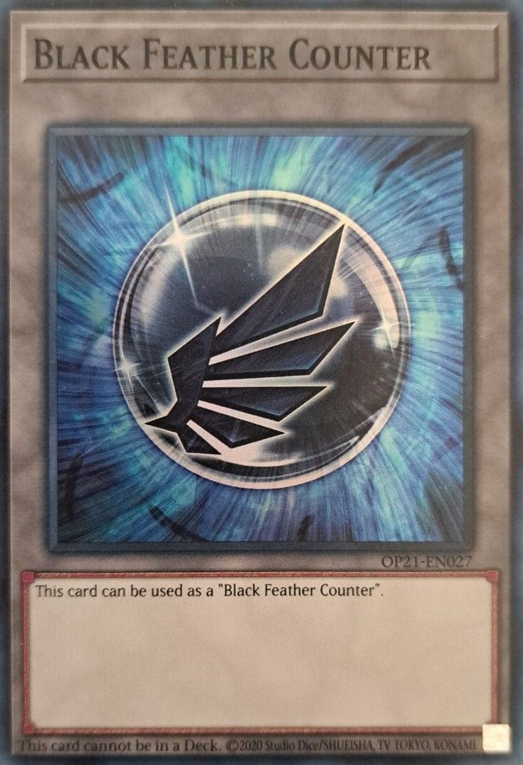 Black Feather Counter [OP21-EN027] Super Rare | Pegasus Games WI