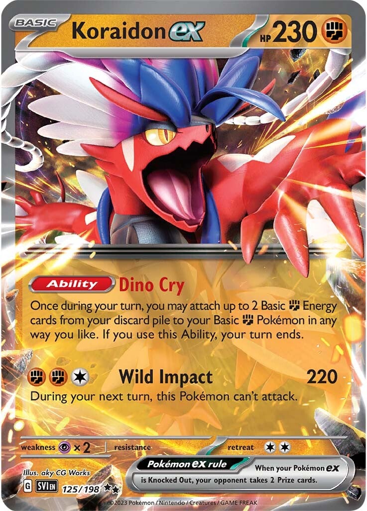 Koraidon ex (125/198) [Scarlet & Violet: Base Set] | Pegasus Games WI