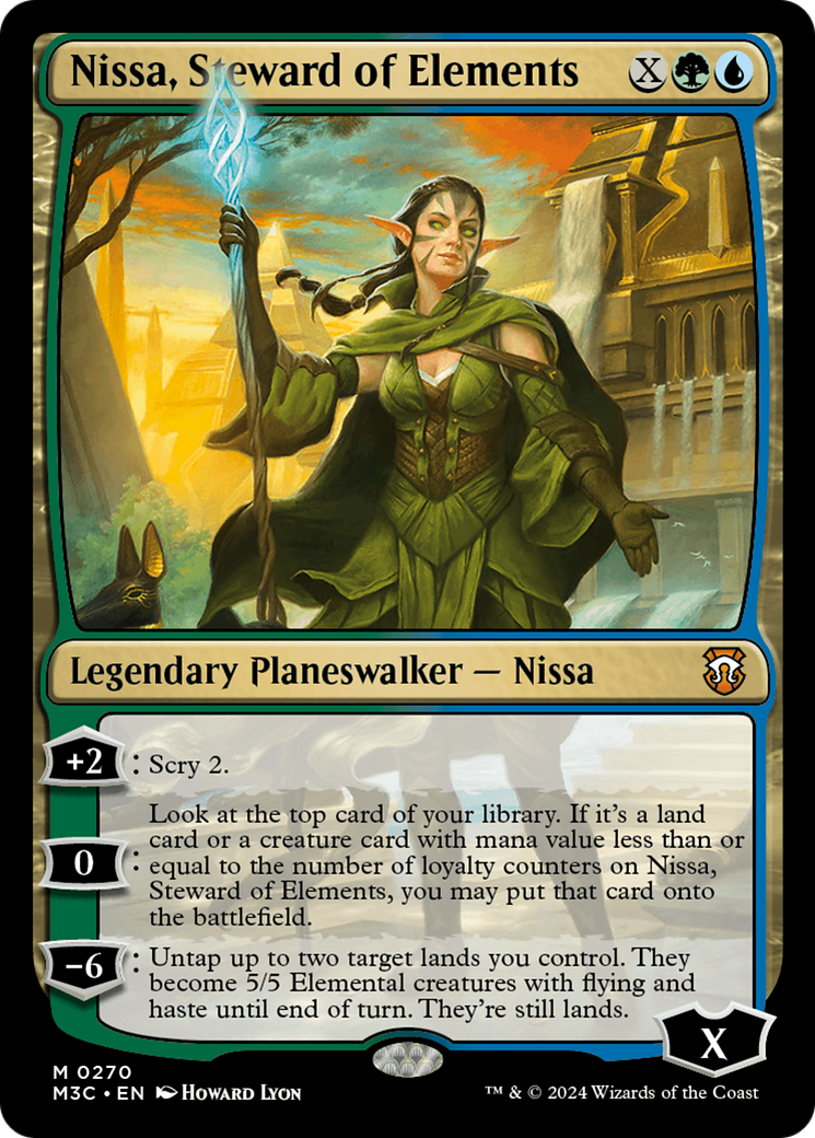 Nissa, Steward of Elements (Ripple Foil) [Modern Horizons 3 Commander] | Pegasus Games WI
