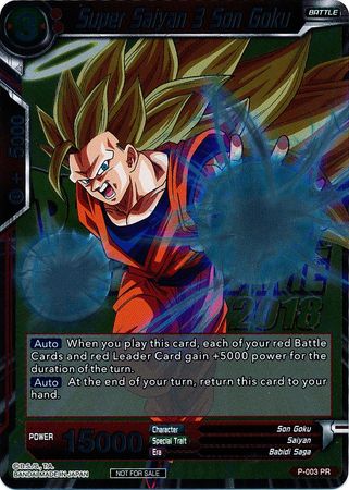 Super Saiyan 3 Son Goku (Metallic Foil) (Event Pack 2018) (P-003) [Promotion Cards] | Pegasus Games WI