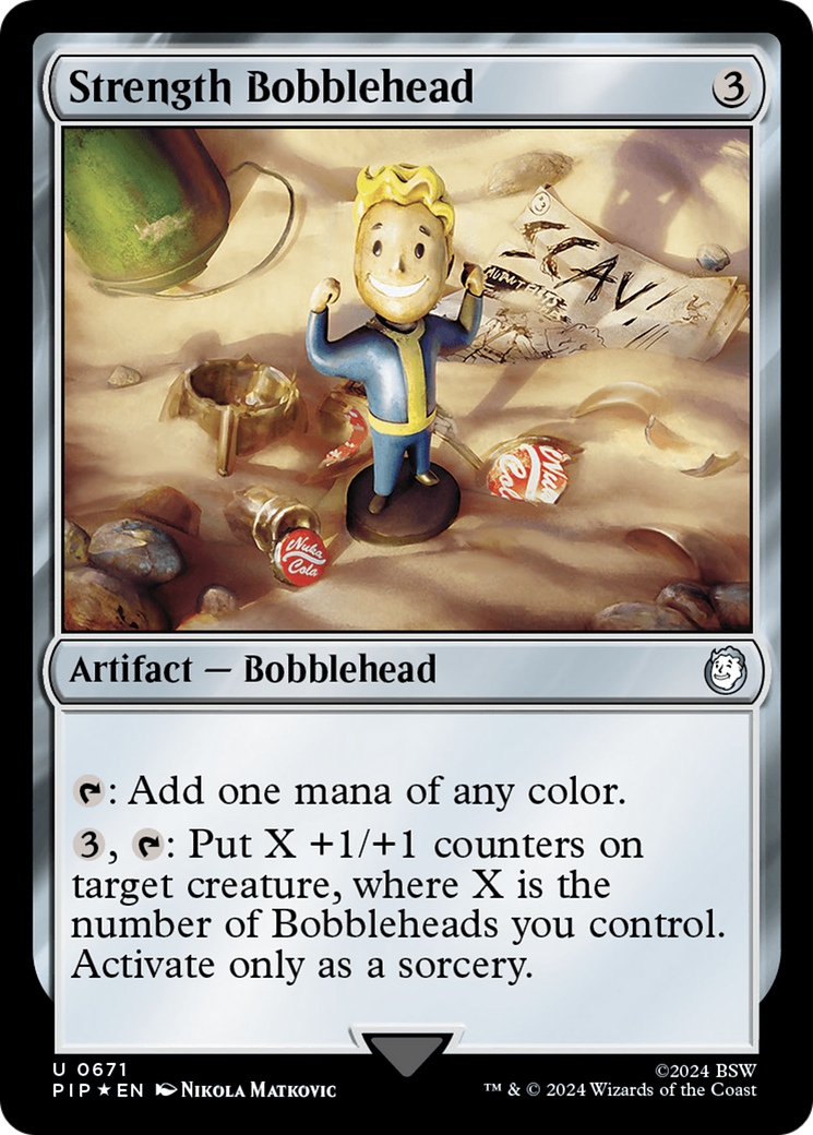 Strength Bobblehead (Surge Foil) [Fallout] | Pegasus Games WI