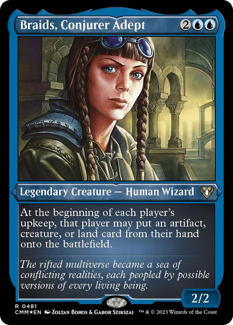 Braids, Conjurer Adept (Foil Etched) [Commander Masters] | Pegasus Games WI