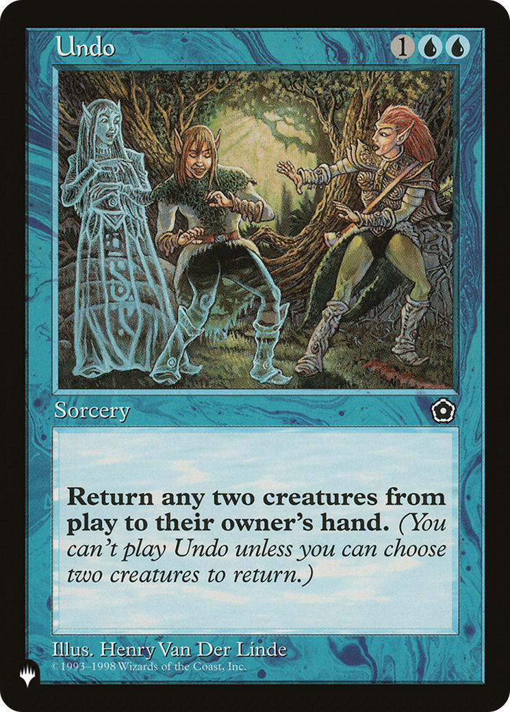 Undo [The List Reprints] | Pegasus Games WI