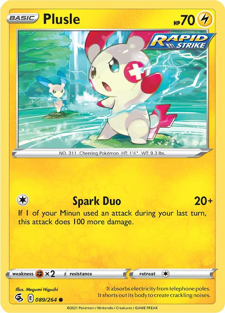 Plusle (089/264) [Sword & Shield: Fusion Strike] | Pegasus Games WI