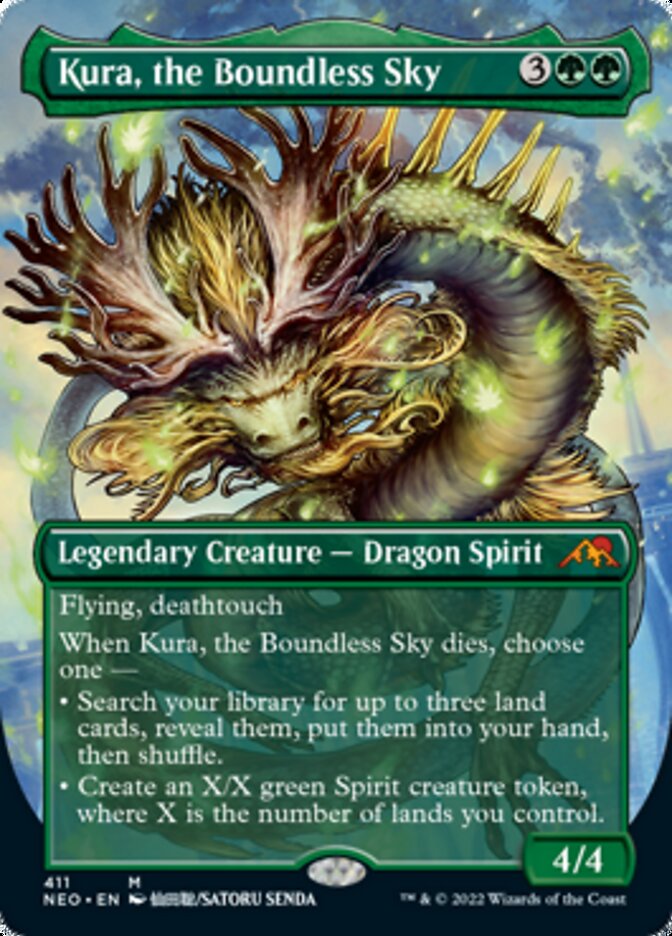 Kura, the Boundless Sky (Borderless Alternate Art) [Kamigawa: Neon Dynasty] | Pegasus Games WI