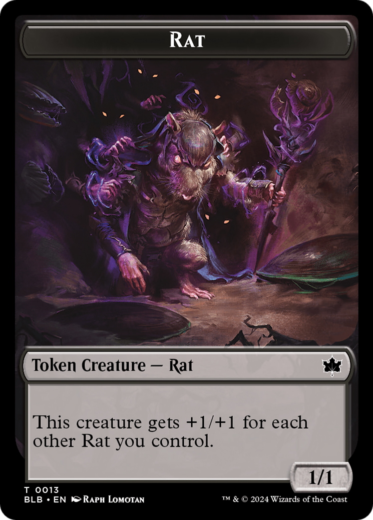 Rat Token [Bloomburrow Tokens] | Pegasus Games WI