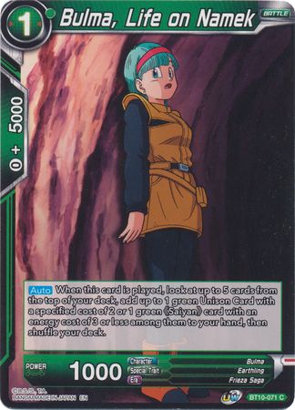 Bulma, Life on Namek (BT10-071) [Rise of the Unison Warrior 2nd Edition] | Pegasus Games WI