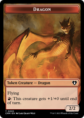 Treasure // Dragon (0020) Double-Sided Token [Commander Masters Tokens] | Pegasus Games WI
