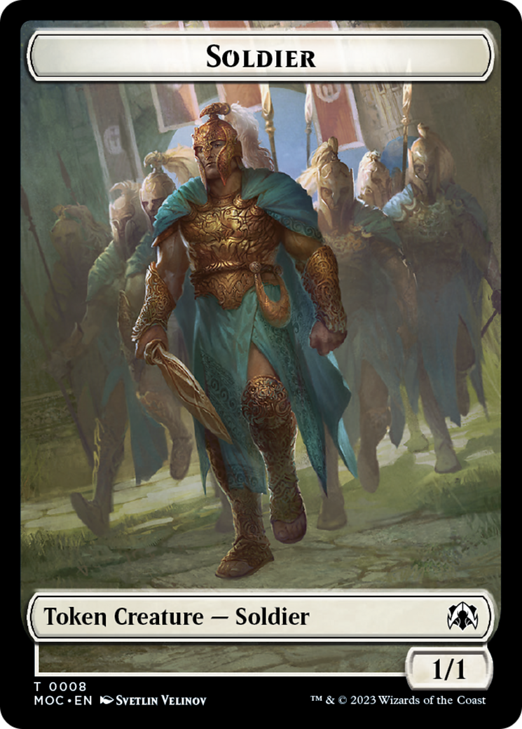 Vampire Knight // Soldier Double-Sided Token [March of the Machine Commander Tokens] | Pegasus Games WI