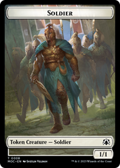Vampire Knight // Soldier Double-Sided Token [March of the Machine Commander Tokens] | Pegasus Games WI