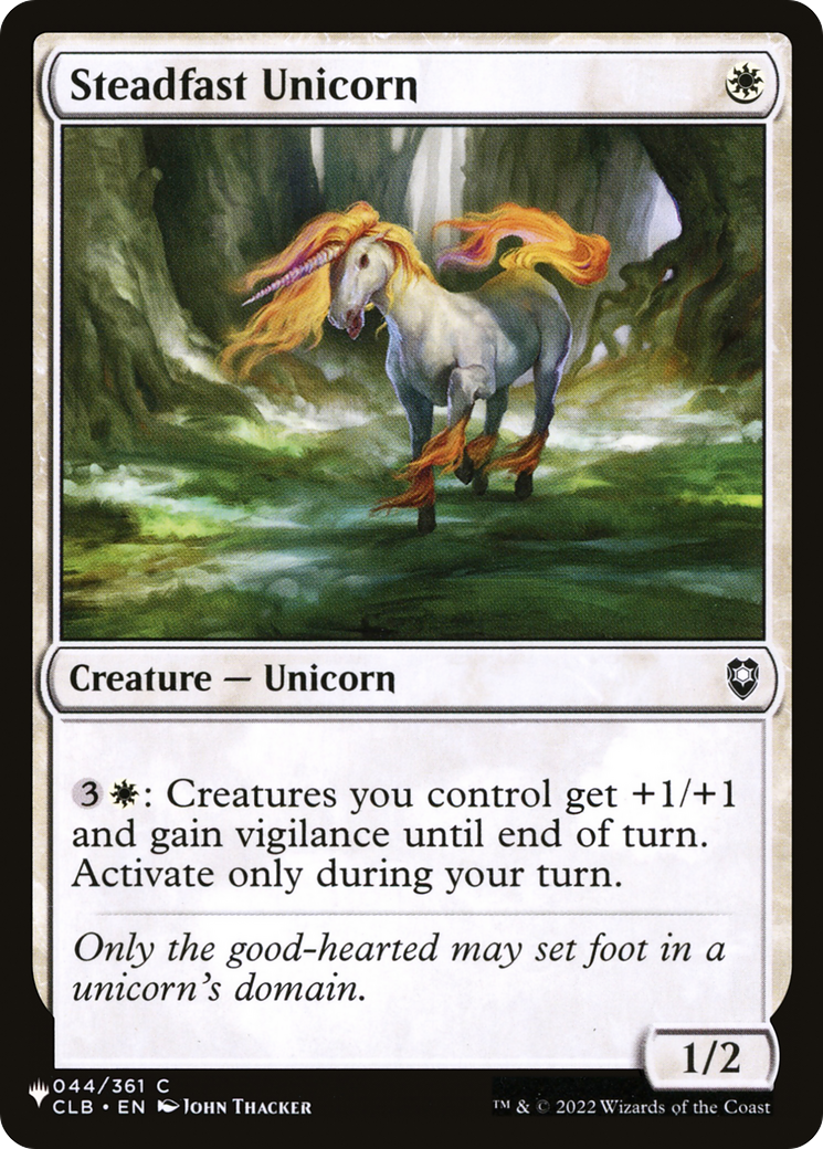 Steadfast Unicorn [The List Reprints] | Pegasus Games WI