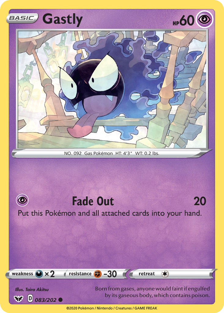 Gastly (083/202) [Sword & Shield: Base Set] | Pegasus Games WI