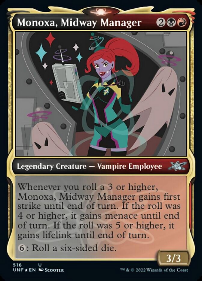 Monoxa, Midway Manager (Showcase) (Galaxy Foil) [Unfinity] | Pegasus Games WI