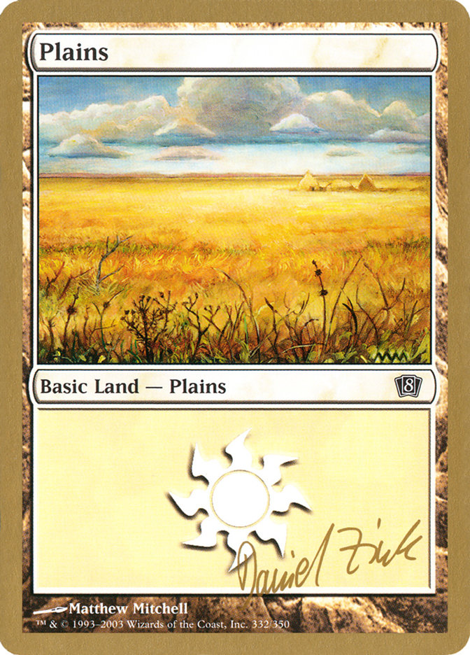 Plains (dz332) (Daniel Zink) [World Championship Decks 2003] | Pegasus Games WI