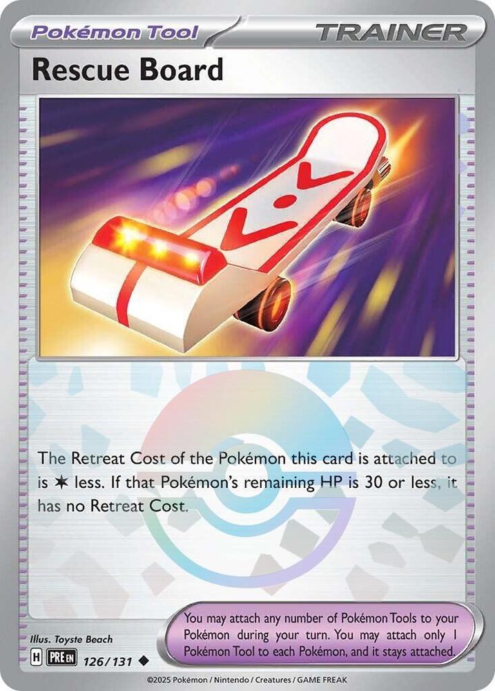 Rescue Board (126/131) (Poke Ball Pattern) [Scarlet & Violet: Prismatic Evolutions] | Pegasus Games WI