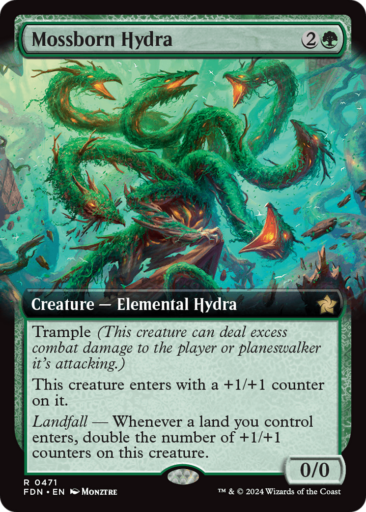 Mossborn Hydra (Extended Art) [Foundations] | Pegasus Games WI