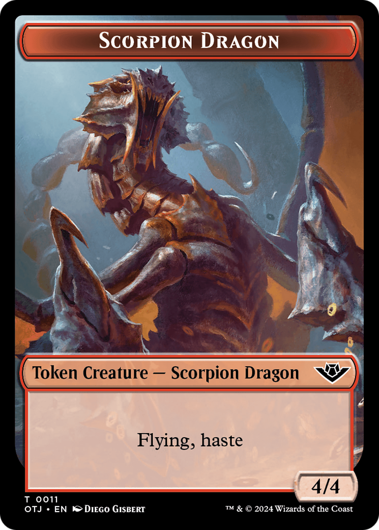 Scorpion Dragon Token [Outlaws of Thunder Junction Tokens] | Pegasus Games WI