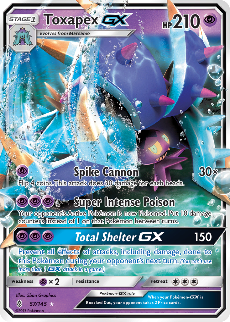 Toxapex GX (57/145) [Sun & Moon: Guardians Rising] | Pegasus Games WI