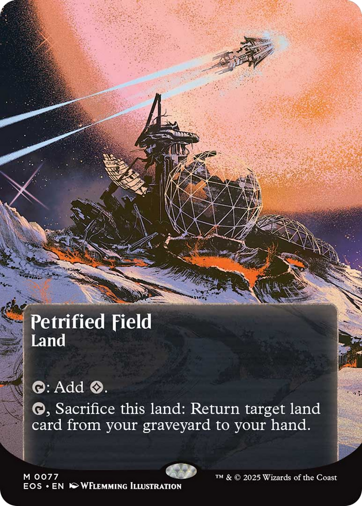 Petrified Field (0077) (Borderless) [Edge of Eternities: Stellar Sights] | Pegasus Games WI