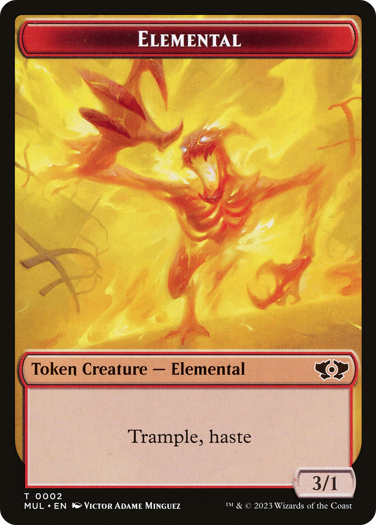 Elemental (02) // Teferi's Talent Emblem Double-Sided Token [March of the Machine Commander Tokens] | Pegasus Games WI