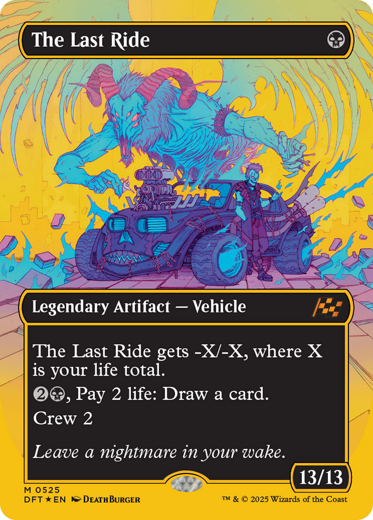 The Last Ride (Borderless) (First-Place Foil) [Aetherdrift] | Pegasus Games WI