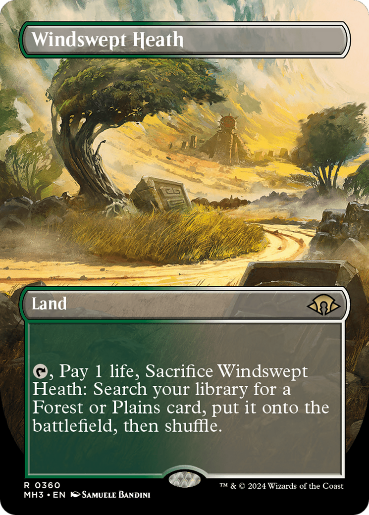 Windswept Heath (Borderless) [Modern Horizons 3] | Pegasus Games WI