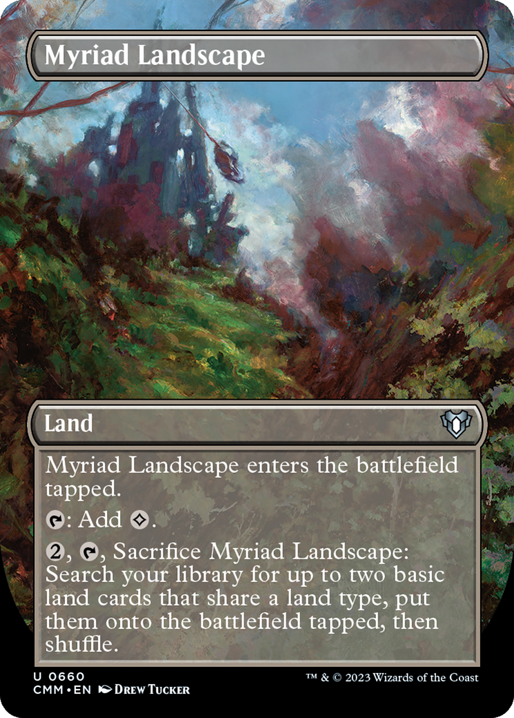 Myriad Landscape (Borderless Alternate Art) [Commander Masters] | Pegasus Games WI