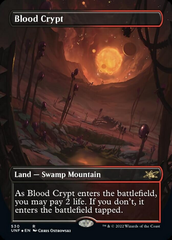 Blood Crypt (Borderless) (Galaxy Foil) [Unfinity] | Pegasus Games WI