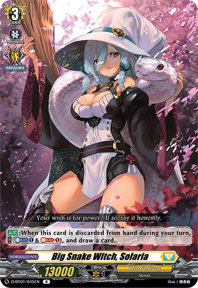 Big Snake Witch, Solaria (D-BT01/045EN) [Genesis of the Five Greats] | Pegasus Games WI
