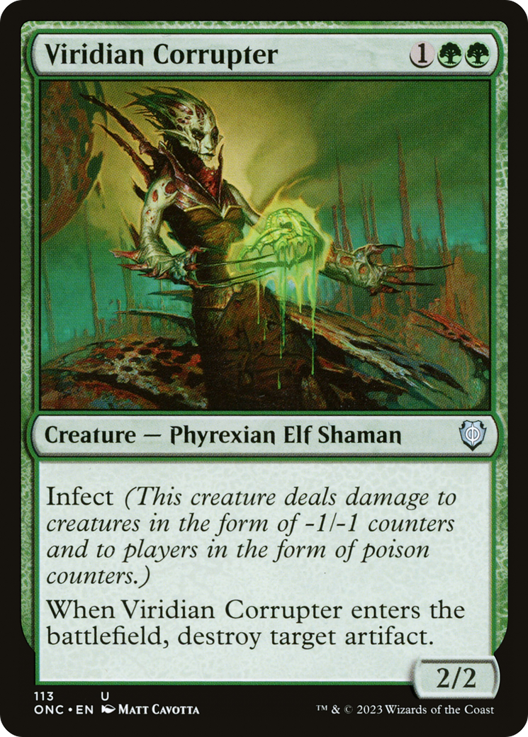 Viridian Corrupter [Phyrexia: All Will Be One Commander] | Pegasus Games WI